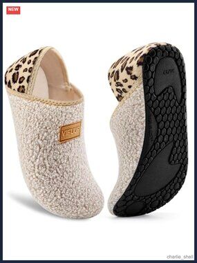 Fuzzy House Slippers Sock Shoes Slip On Anti-Slip Indoor Bedroom